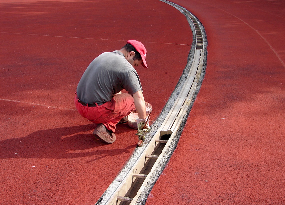 Leichtathletikanlage in Kunststoffbauweise